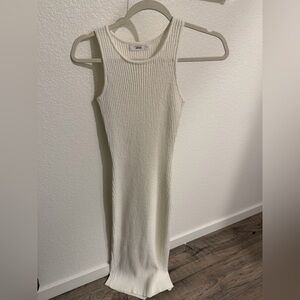 TALULAH Cream Ribbed Maxi Dress